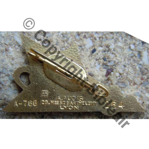 A0766 EALA 11.72 LA REGHAIA  A.AUGIS ST.BARTH LYON Bol fenetre allonge Dos grenu etame Poincon AA.LYON No264 Src.lapetitebrocdechacha 271Eur(x3) 